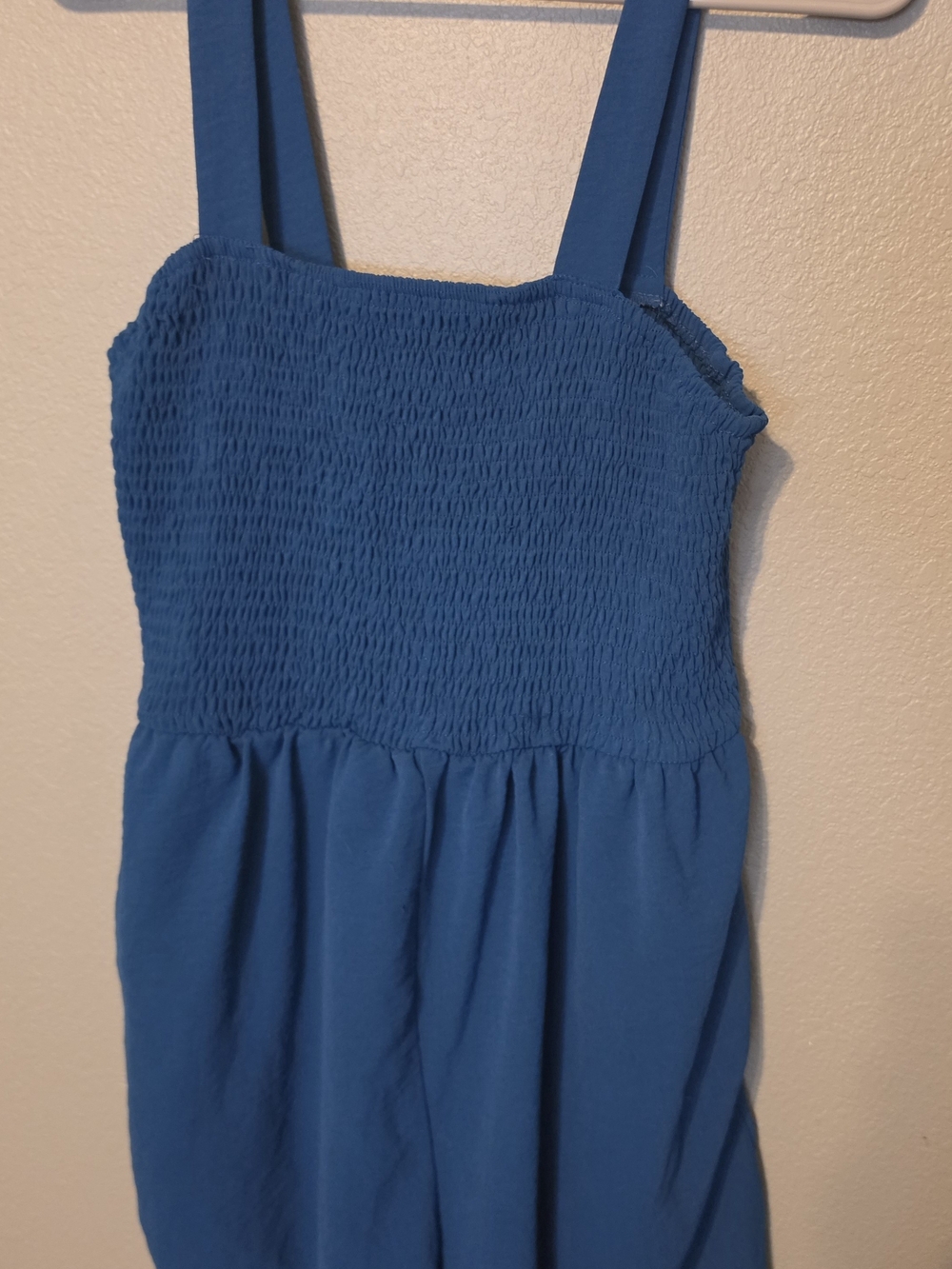 Blue Smocked Romper